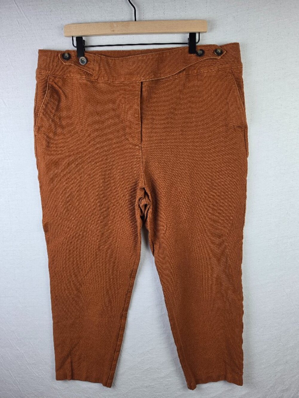 Boden Casual Pants Women's Size 20/22R Burnt Orange Flat Front Pockets